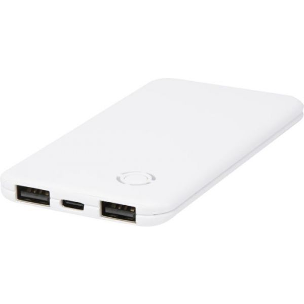 4000m Ahslimdualpowerbank White