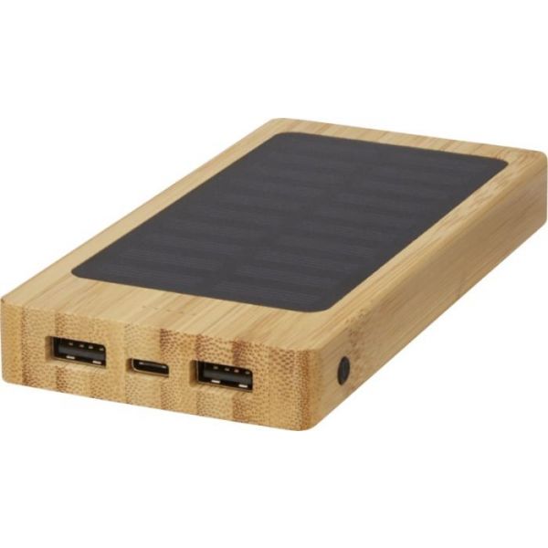 8000m Ahbamboosolarpowerbank Beige