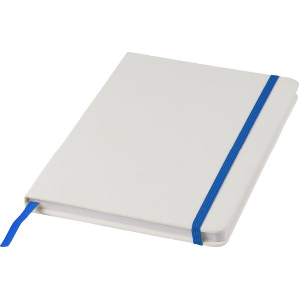 A5whitenotebookwithcolouredstrap White Royalblue